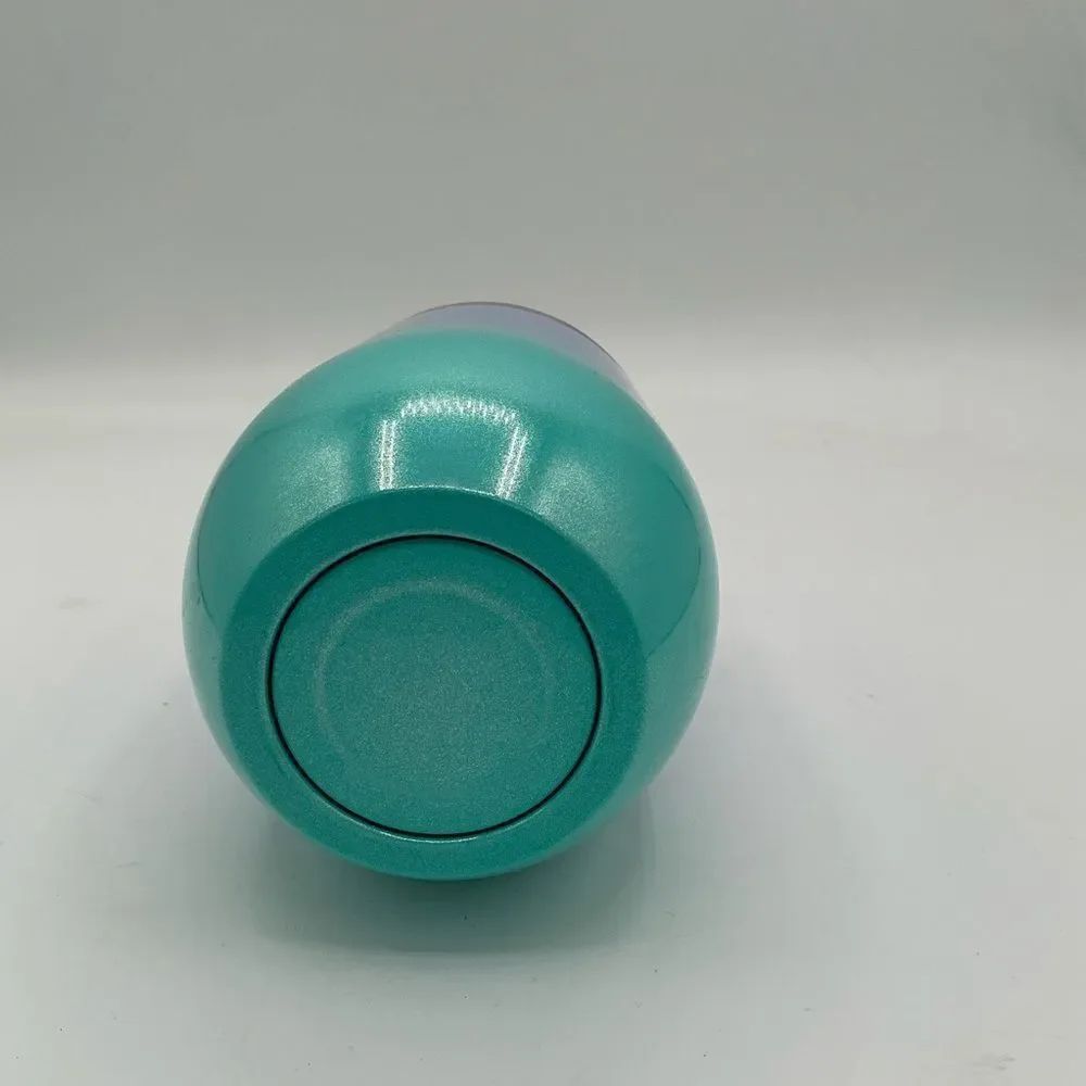 Gradient Blue and Green Tumbler with Inspirational Quote